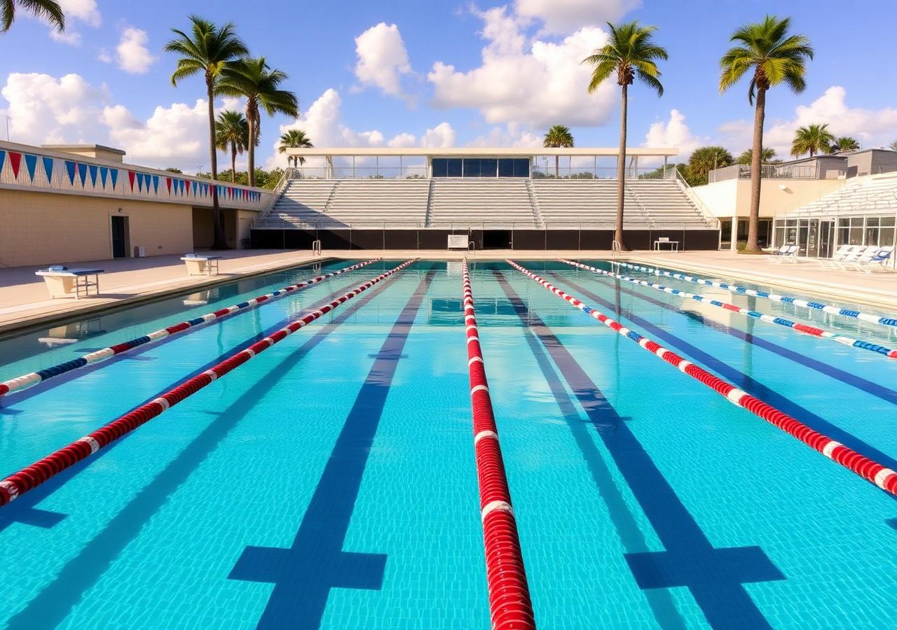 Piscina olympic-style do campus